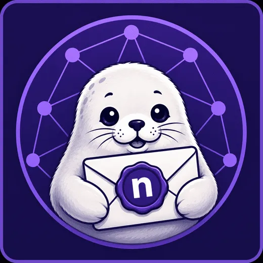 nSealr seal mascot holding a sealed Nostr envelope